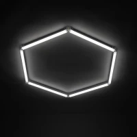 LED ceiling panel 42 W – hexagonal, white, HONEY COMB - Image 3