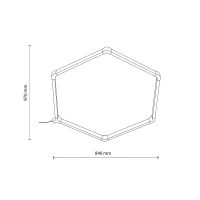 LED ceiling panel 42 W – hexagonal, white, HONEY COMB - Image 15
