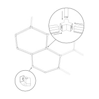 LED ceiling panel 42 W – hexagonal, white, HONEY COMB - Image 16
