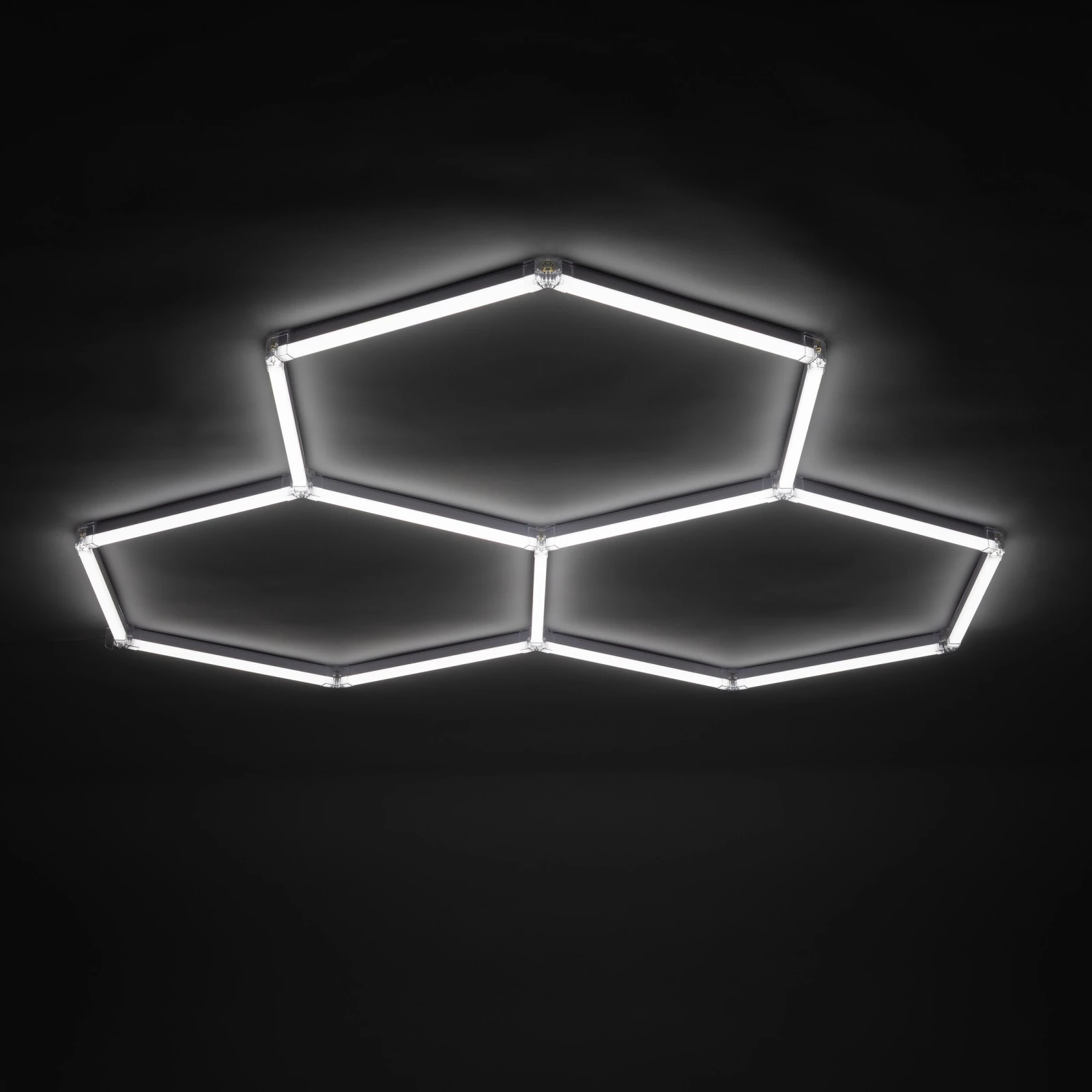 LED ceiling panel 42 W – hexagonal, white, HONEY COMB