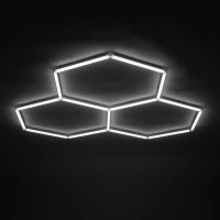 LED ceiling panel 42 W – hexagonal, white, HONEY COMB - Image 4