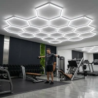 LED ceiling panel 42 W – hexagonal, white, HONEY COMB - Image 5