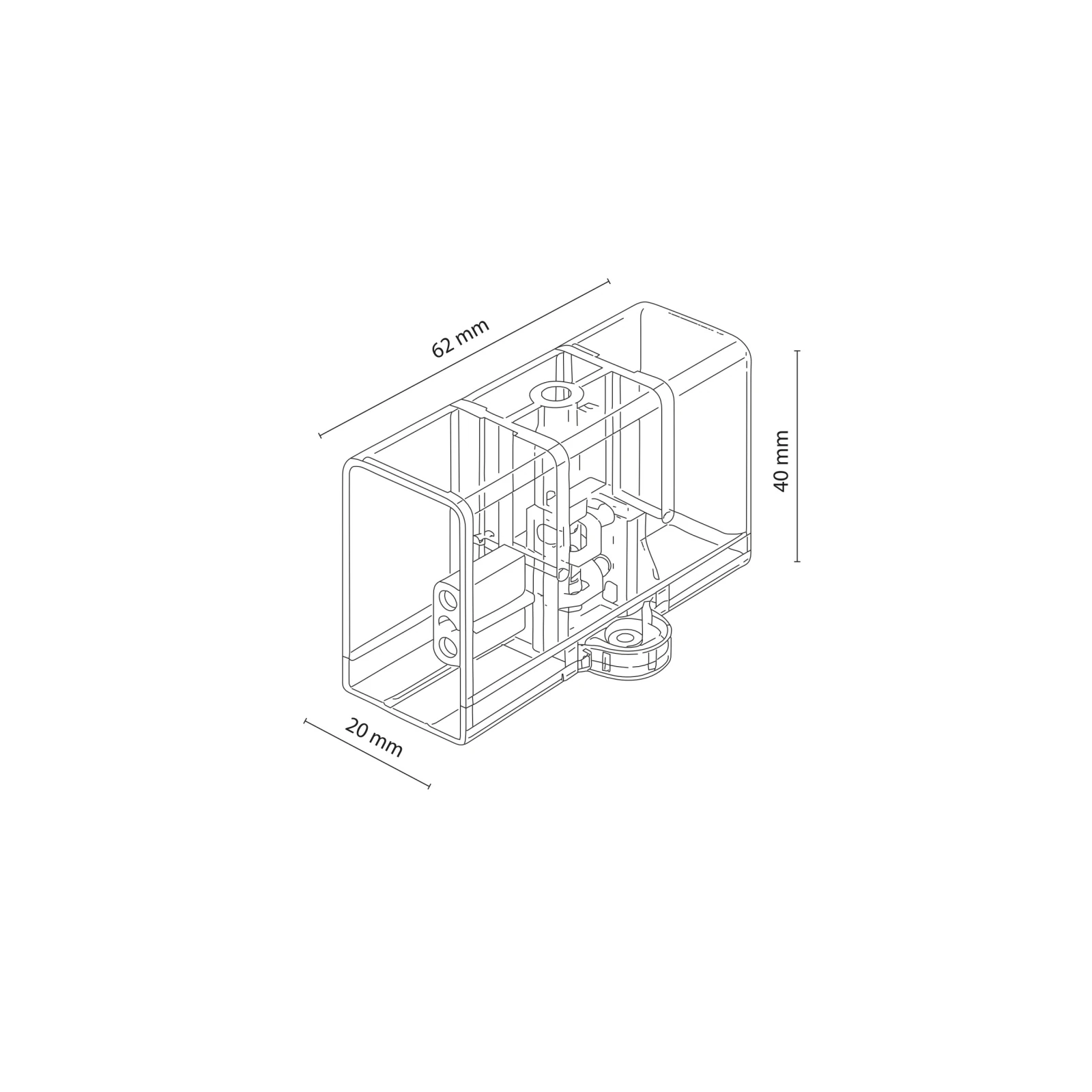 HONEY COMB straight connector – transparent, modular ceiling system
