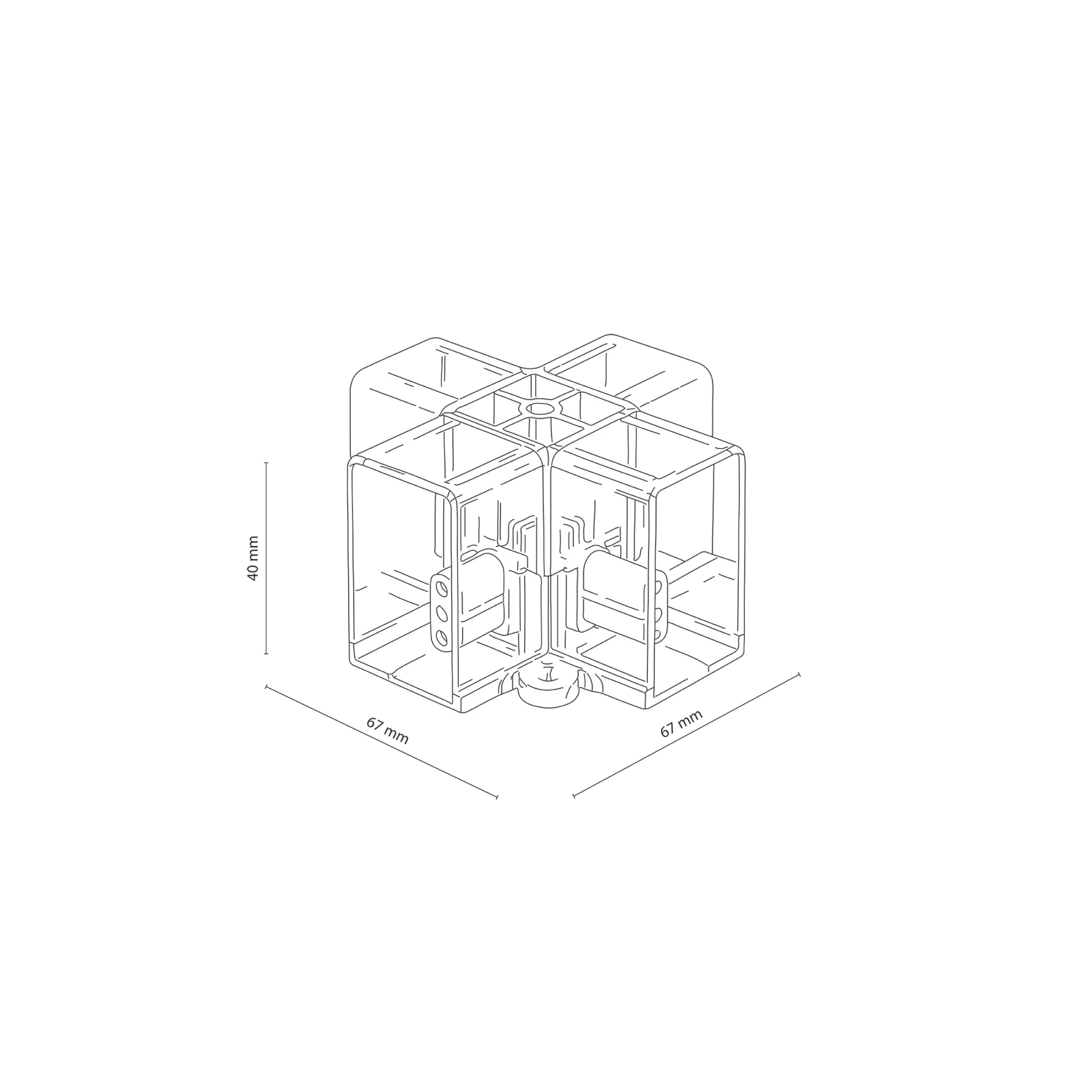 HONEY COMB cross connector – transparent, modular ceiling system