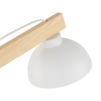OSLO 15 W table lamp – natural wood, white, E27 - Image 4