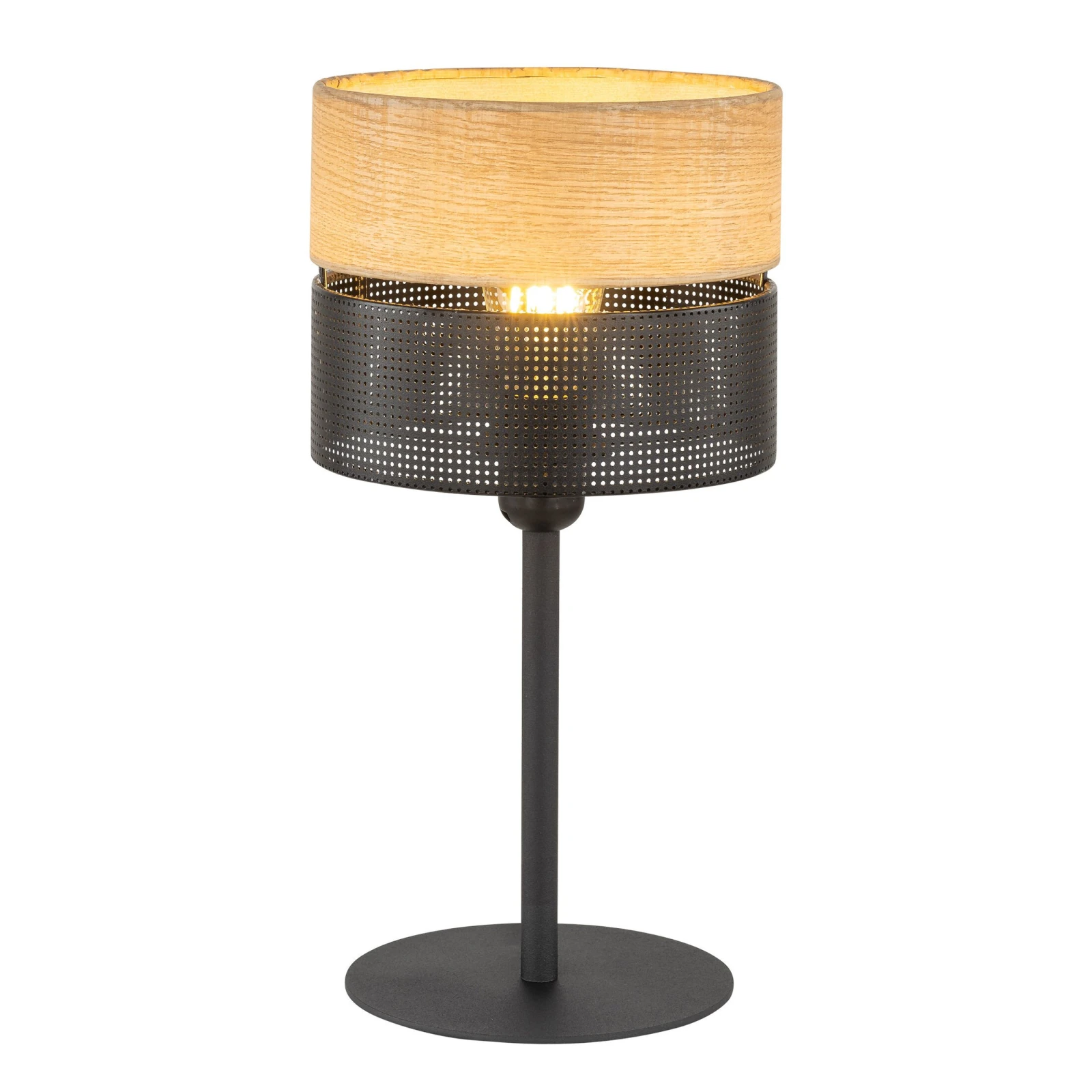NICOL 15 W table lamp – perforated, black, E27