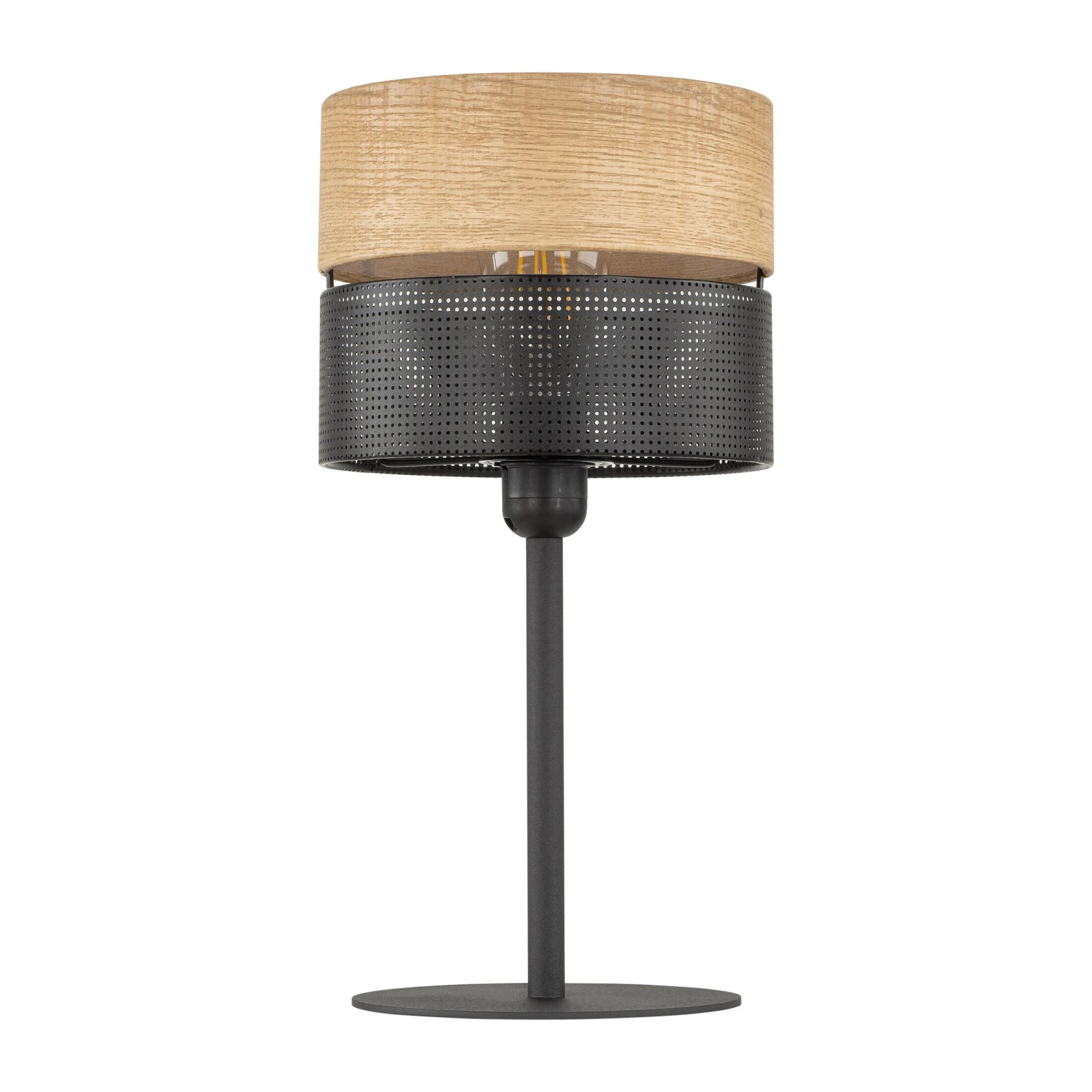 NICOL 15 W table lamp – perforated, black, E27