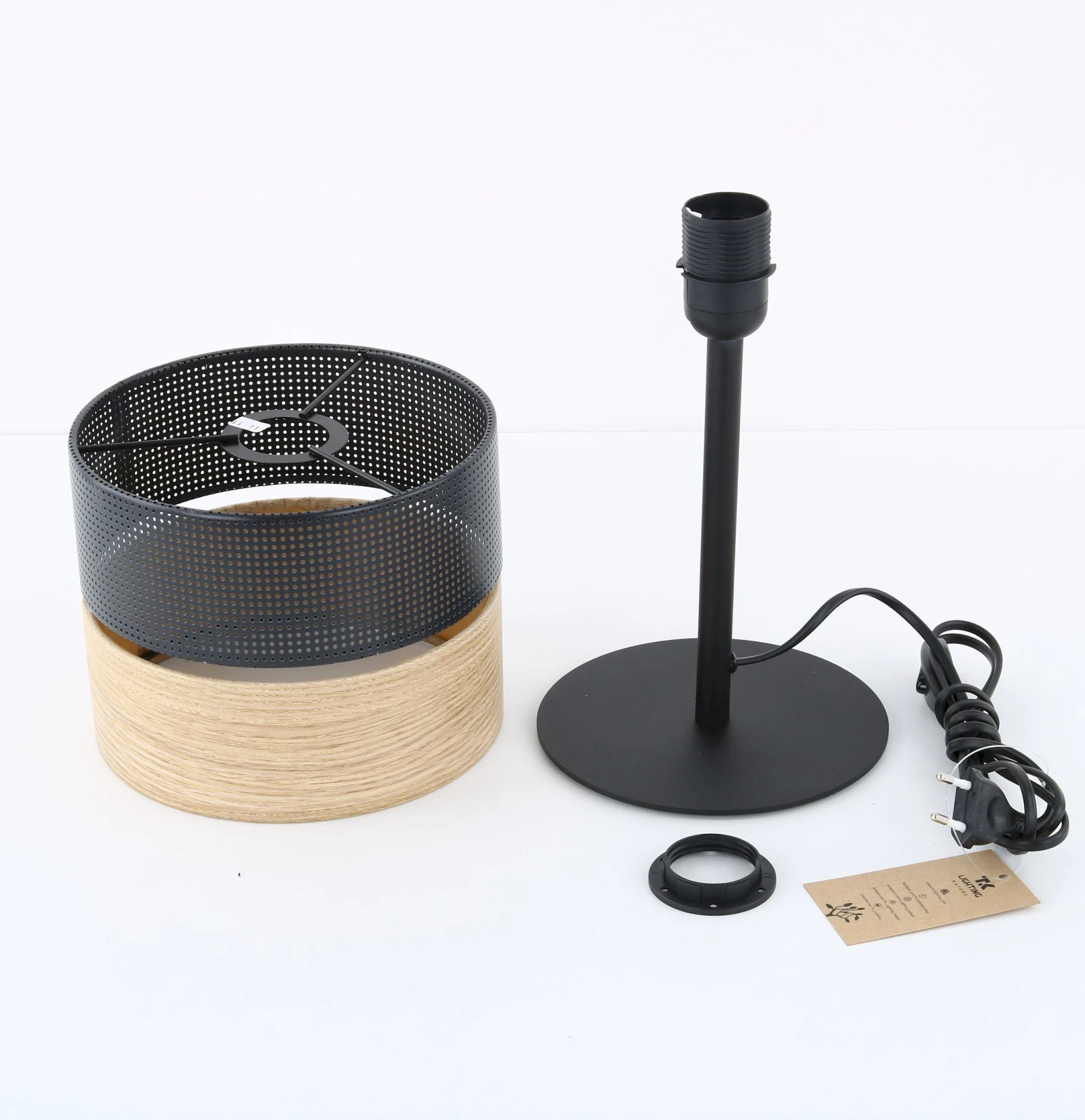 NICOL 15 W table lamp – perforated, black, E27
