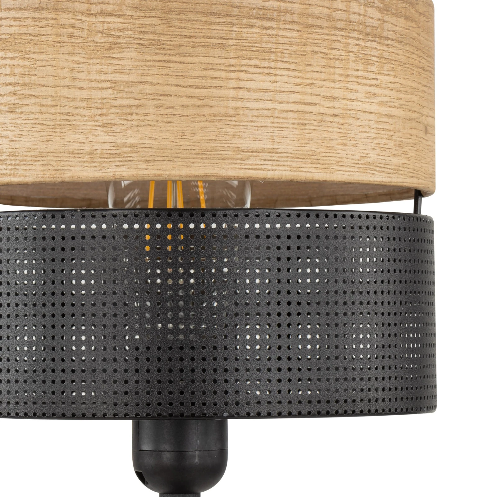 NICOL 15 W table lamp – perforated, black, E27