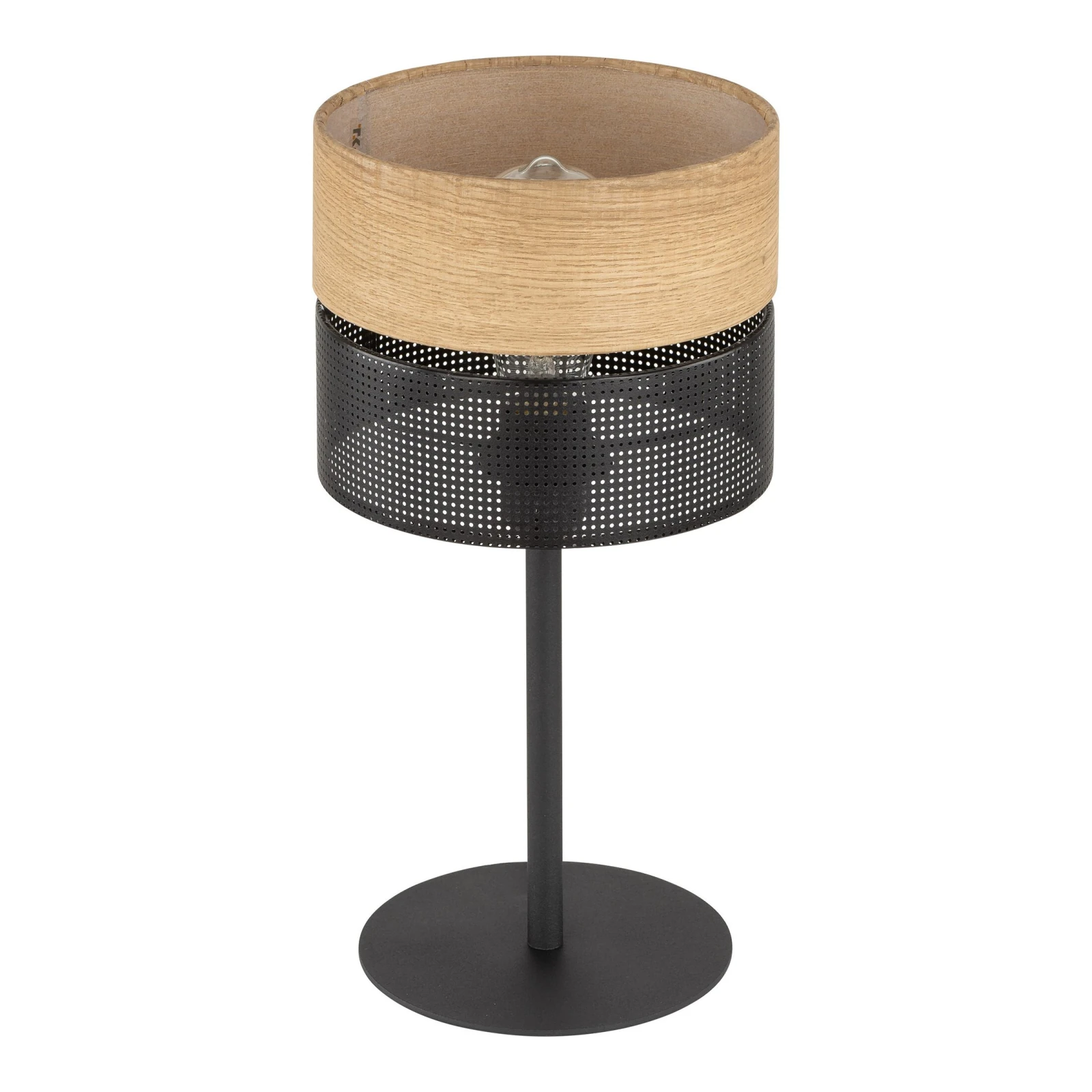 NICOL 15 W table lamp – perforated, black, E27