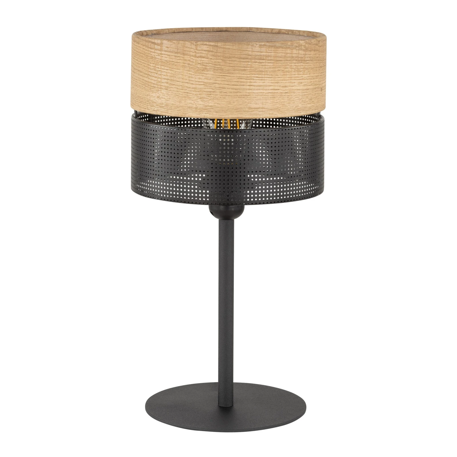 NICOL 15 W table lamp – perforated, black, E27