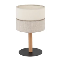 ECO 15 W table lamp – fabric look, beige, E27 - Image 7
