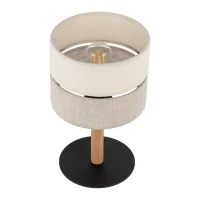 ECO 15 W table lamp – fabric look, beige, E27 - Image 8