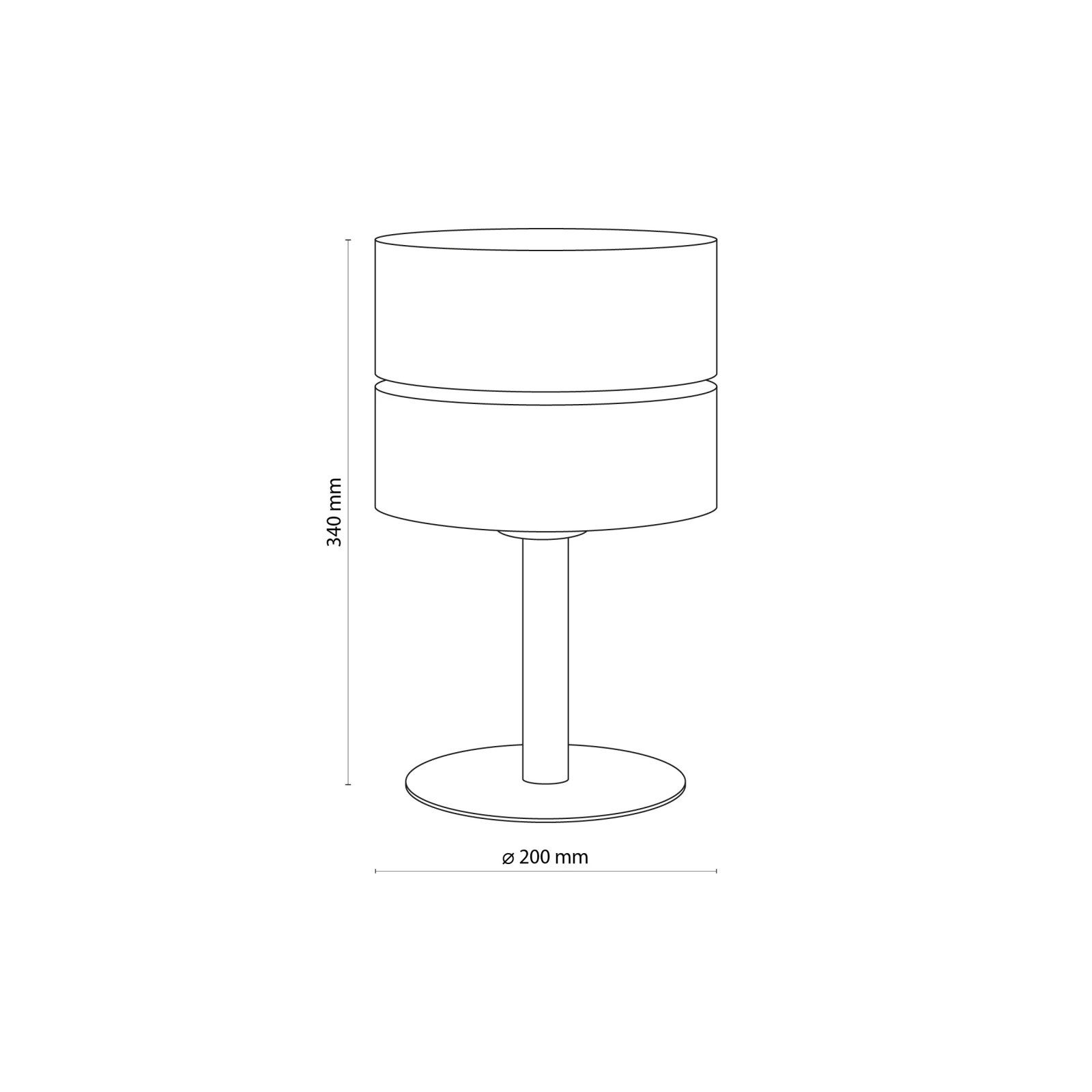 ECO 15 W table lamp – fabric look, beige, E27