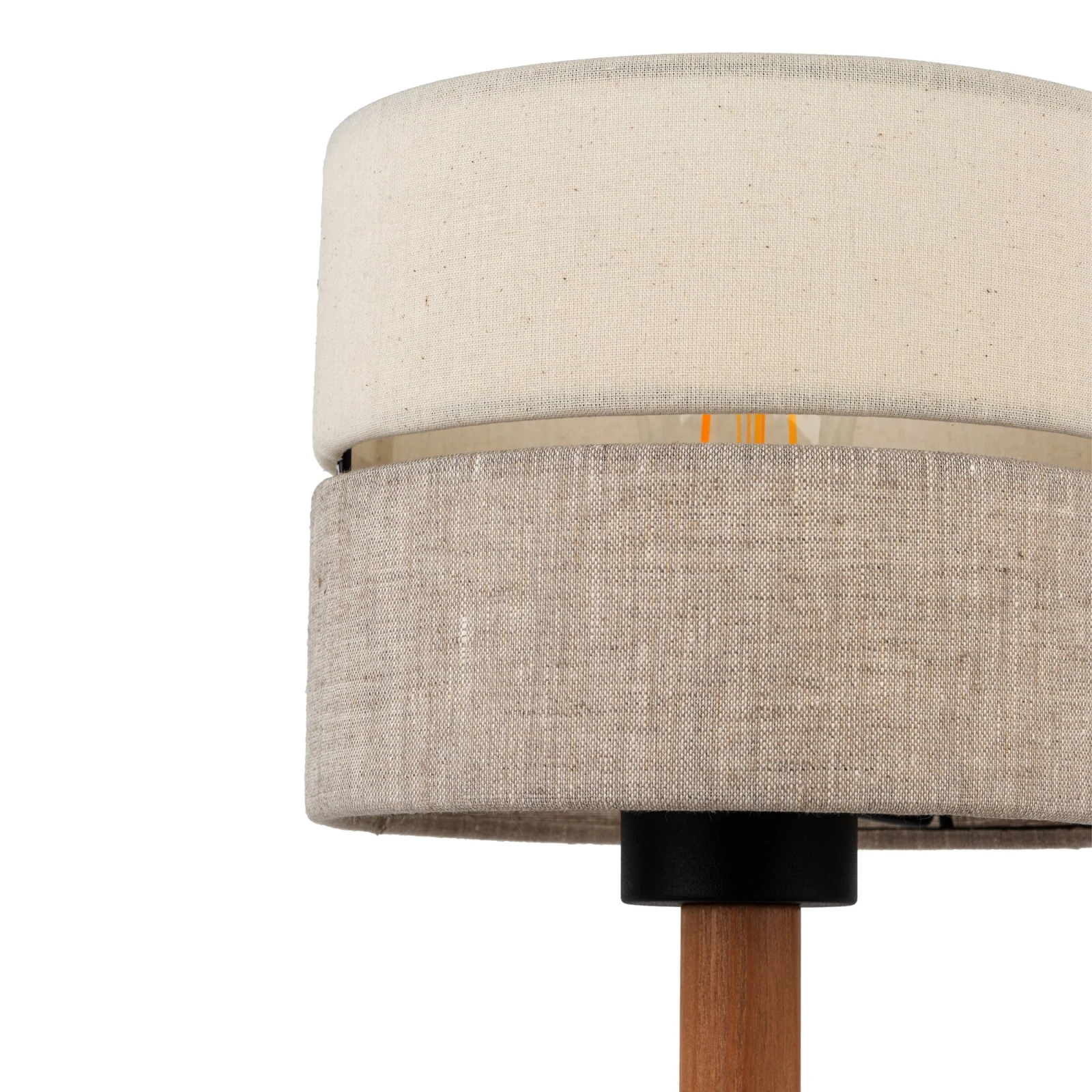 ECO 15 W table lamp – fabric look, beige, E27