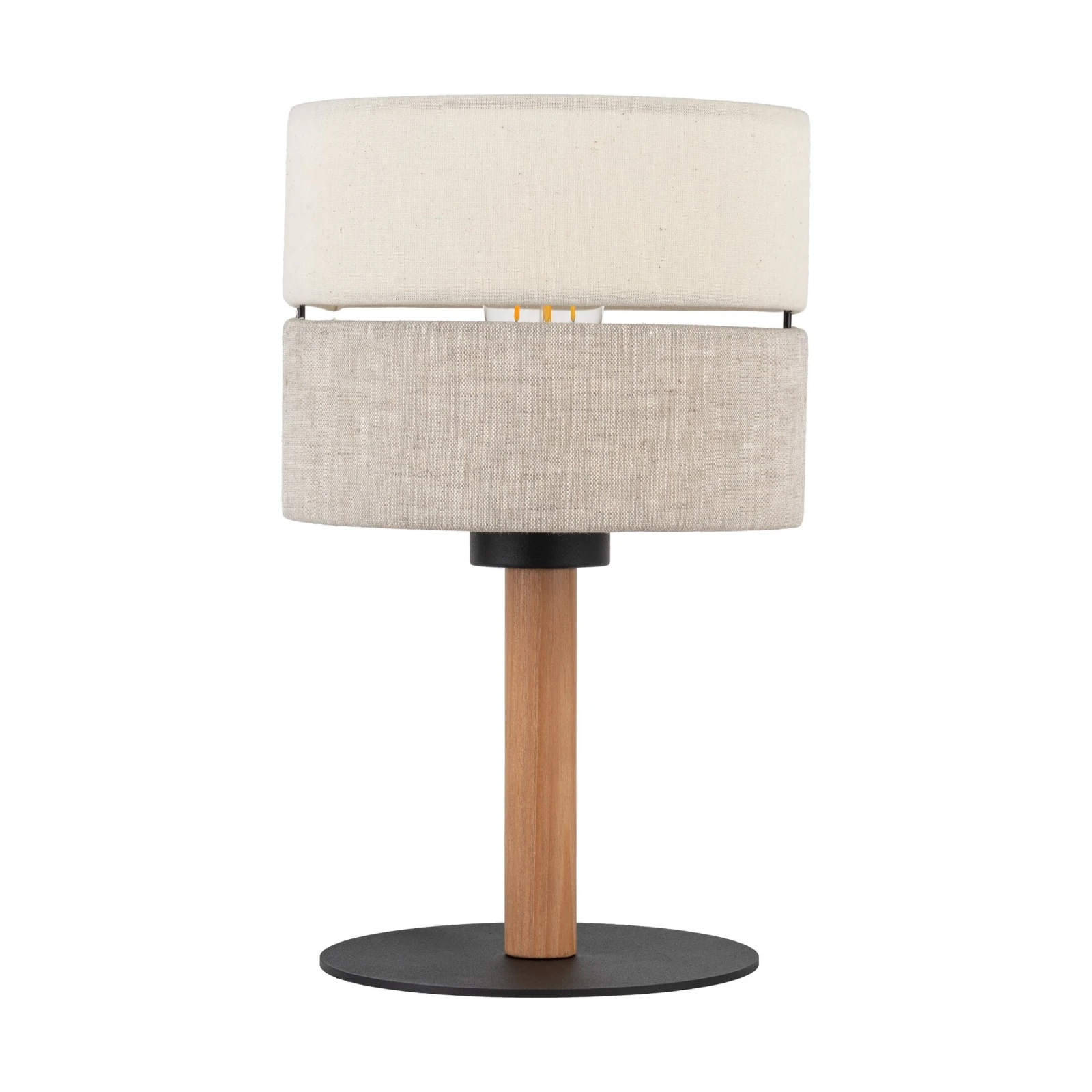 ECO 15 W table lamp – fabric look, beige, E27