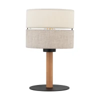 ECO 15 W table lamp – fabric look, beige, E27 - Image 2