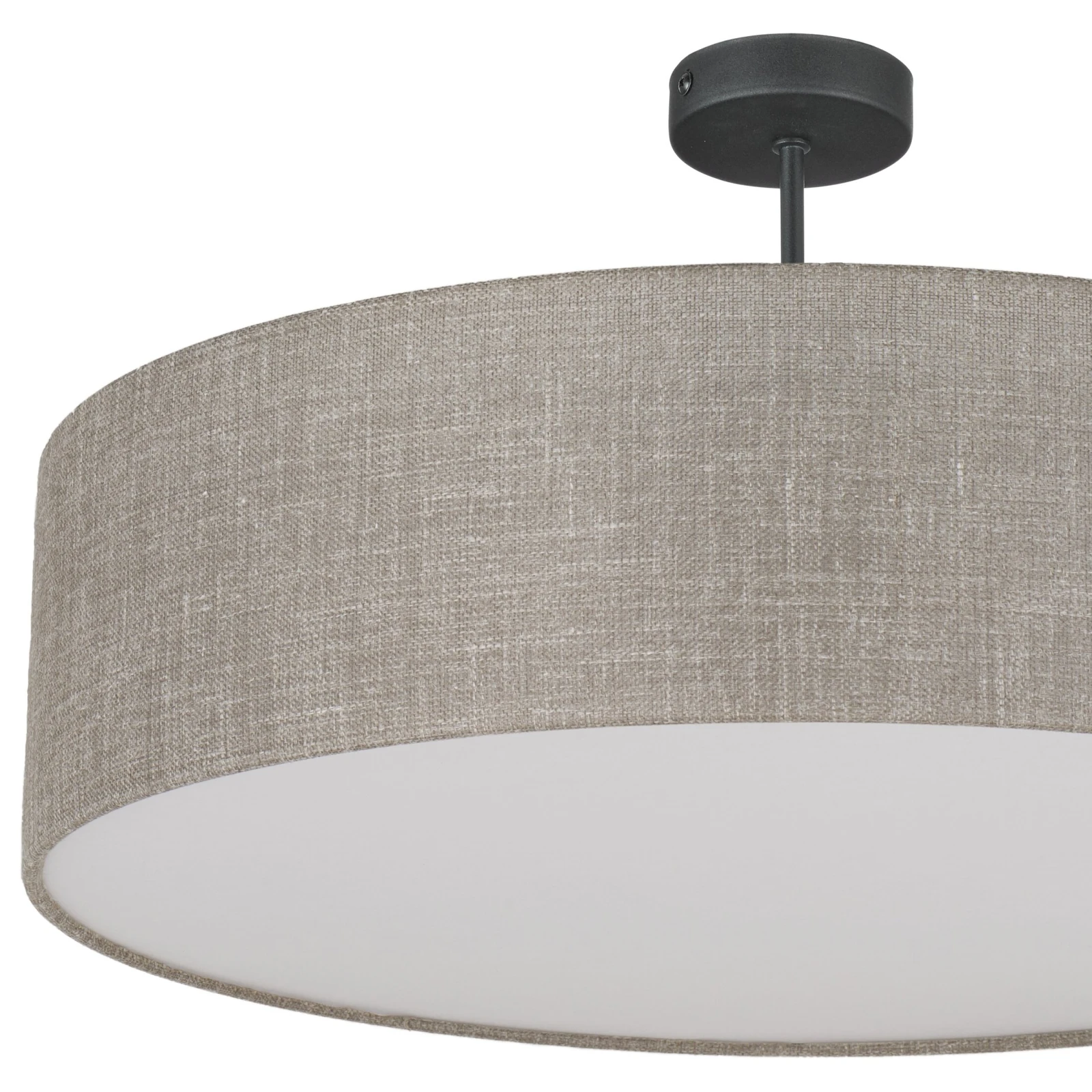 Ceiling light 60 W – round, beige, white and black, 4-bulb