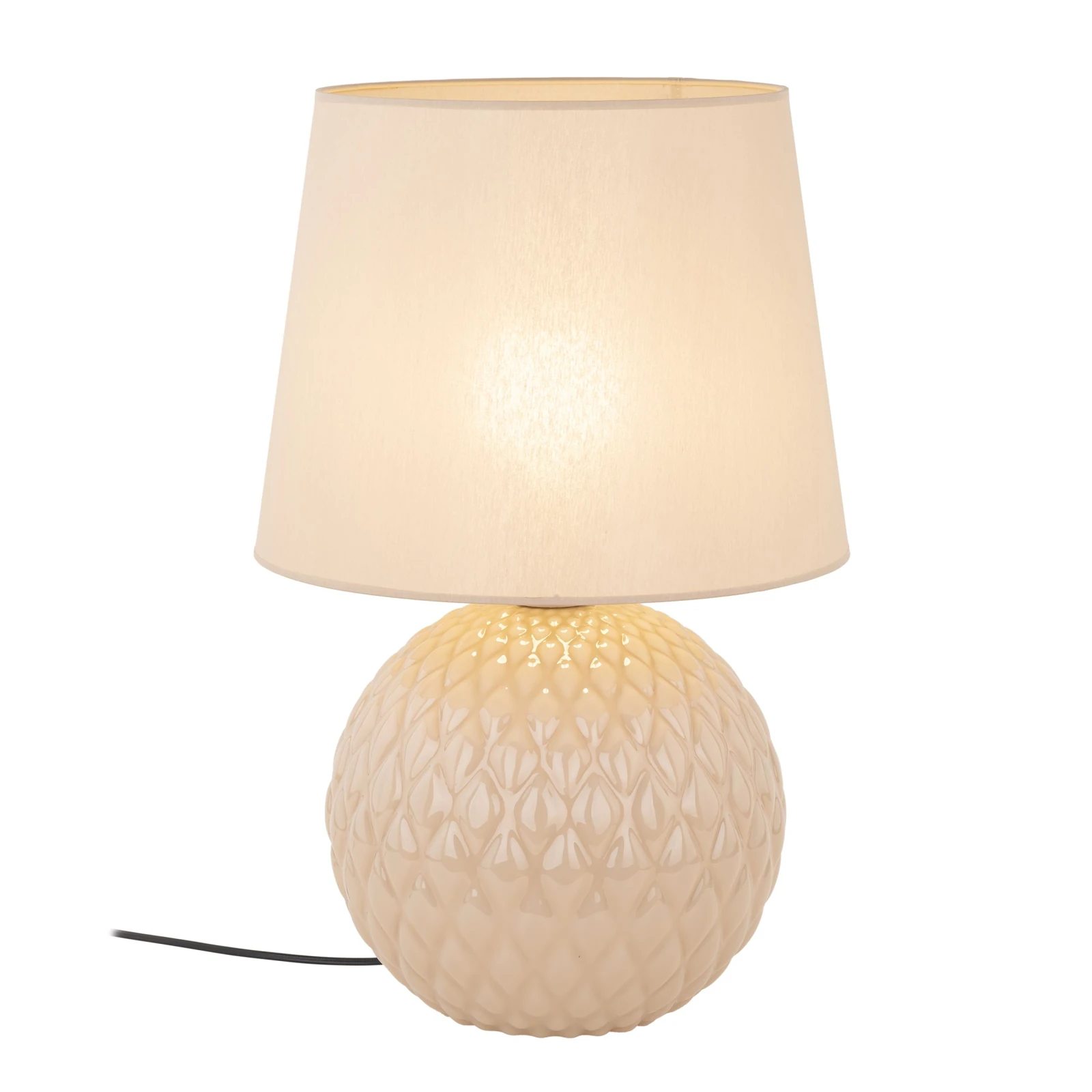 Bedside lamp SANTANA 15 W – ecru and gold, E27