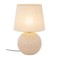 Bedside lamp SANTANA 15 W – ecru and gold, E27 - Image 6