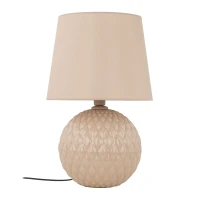 Bedside lamp SANTANA 15 W – ecru and gold, E27 - Image 9