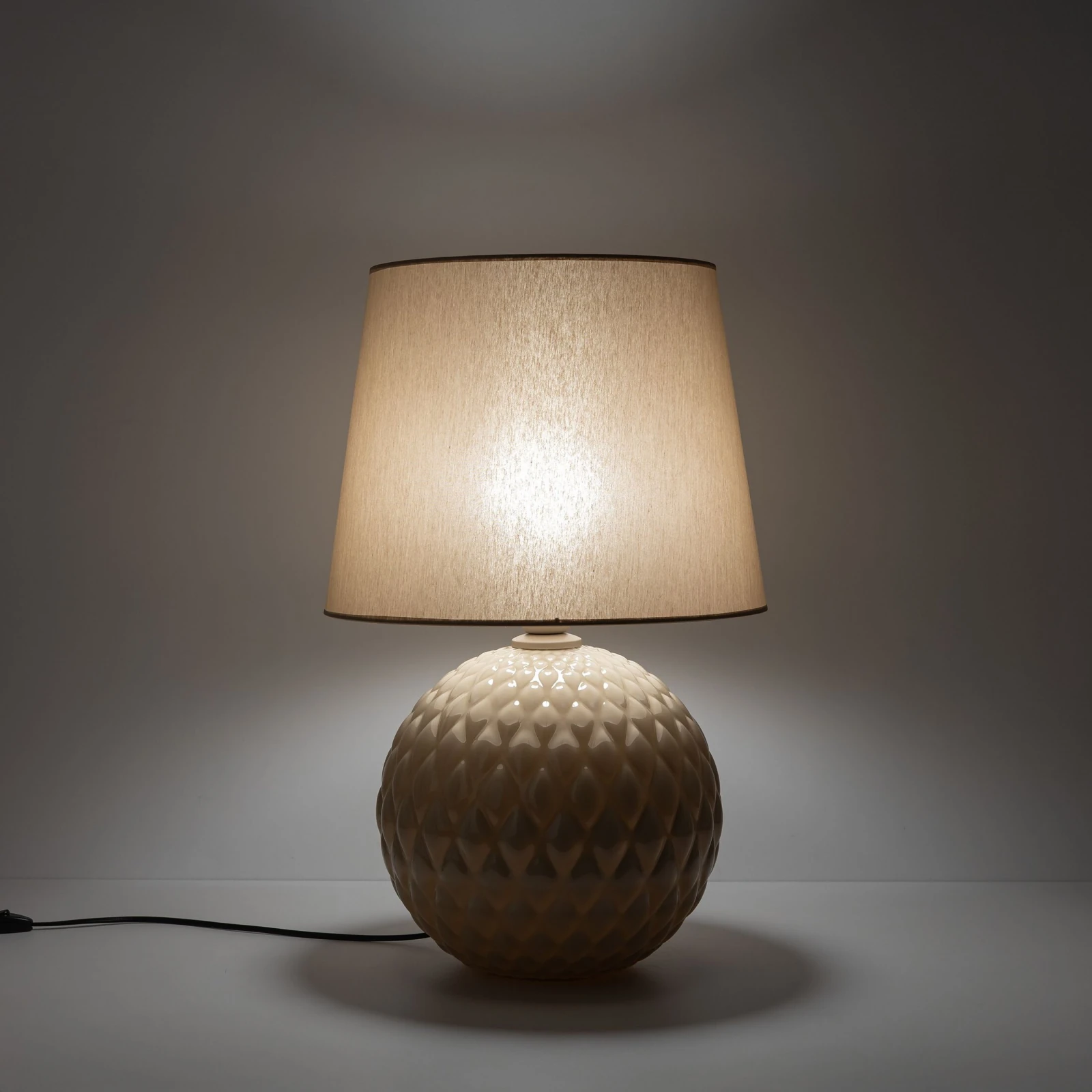 Bedside lamp SANTANA 15 W – ecru and gold, E27