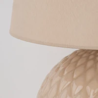 Bedside lamp SANTANA 15 W – ecru and gold, E27 - Image 3
