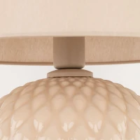 Bedside lamp SANTANA 15 W – ecru and gold, E27 - Image 4