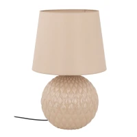 Bedside lamp SANTANA 15 W – ecru and gold, E27 - Image 1