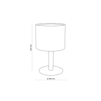 Table lamp 15 W – linen shade, black frame, natural wood detail - Image 4