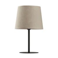 Bedside lamp 15 W – linen shade, black base, warm neutral look - Image 2