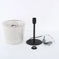 Bedside lamp 15 W – linen shade, black base, warm neutral look - Image 5