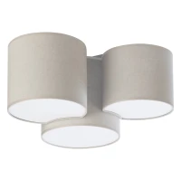 MONA ceiling lamp 3x15 W - cylinder shades, white and beige, 3 lights - Image 3