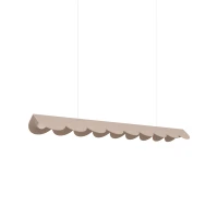 Pendant lamp 98.5 cm – scalloped linear, taupe, CRI93 - Image 2