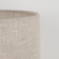 TOKYO table lamp – round beige shade, natural wood tripod - Image 4