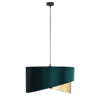 TERCINO 3 x 15 W pendant light – green and gold shades
