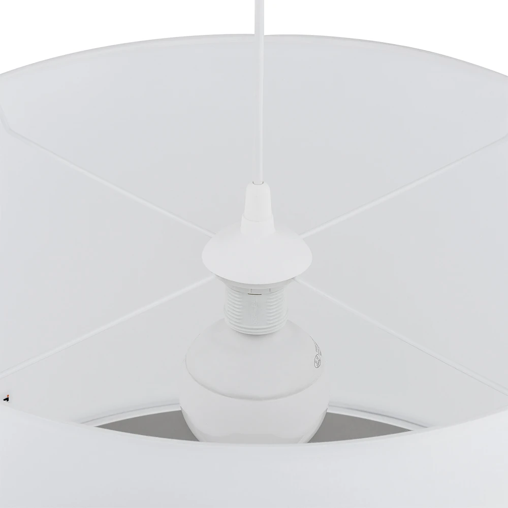 Pendant light 15 W – round, white, E27