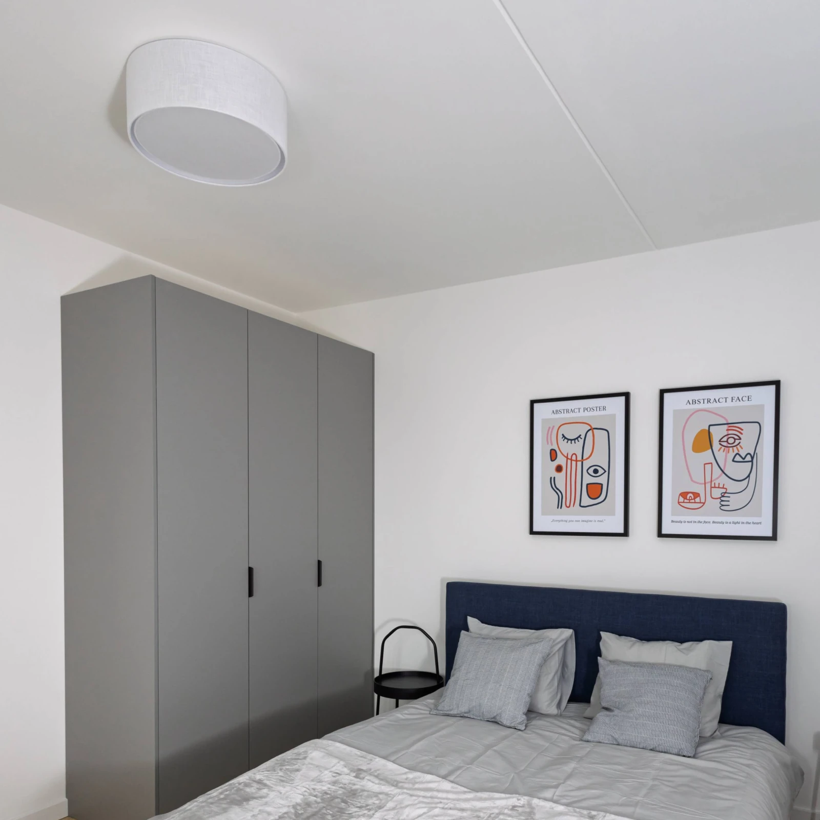 RONDO ceiling light 1x15 W – round, white, magnetic shade