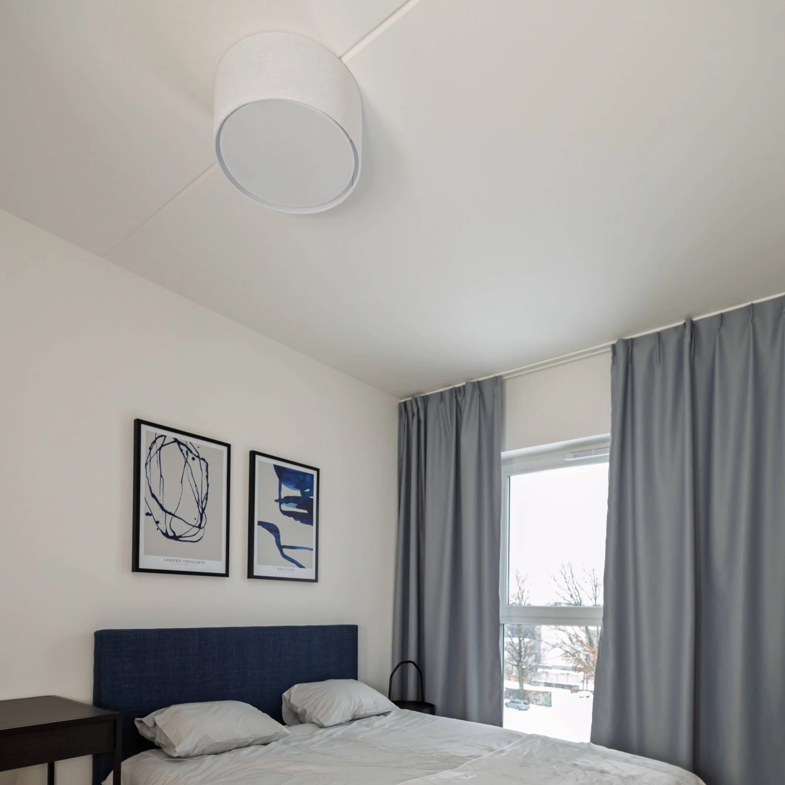 RONDO ceiling light 1x15 W – round, white, magnetic shade