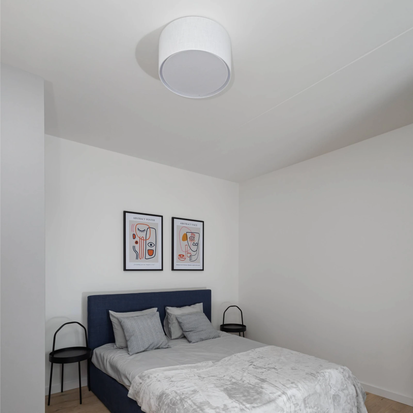 RONDO ceiling light 1x15 W – round, white, magnetic shade