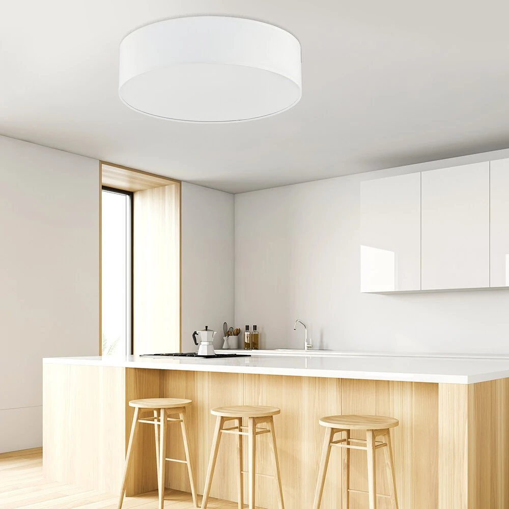RONDO ceiling light 1x15 W – round, white, magnetic shade