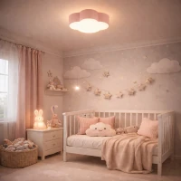 CLOUD ceiling and wall lamp 2x15 W – cloud shape, pink and white, E27 - Image 4