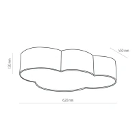 CLOUD ceiling and wall lamp 4x15 W – cloud shape, pink and white, E27 - Image 7