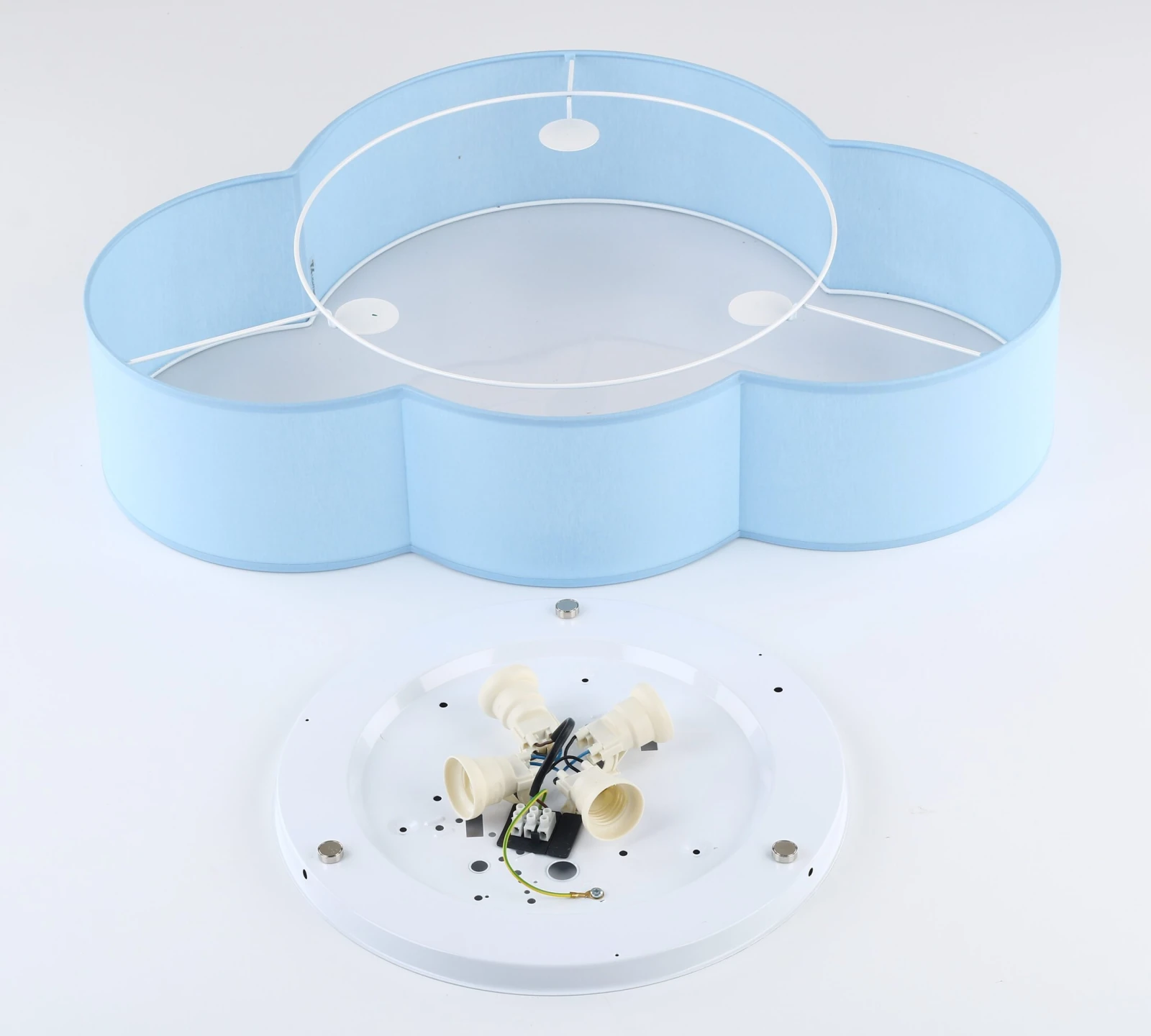 CLOUD ceiling and wall lamp 4x15 W – cloud shape, blue and white, E27