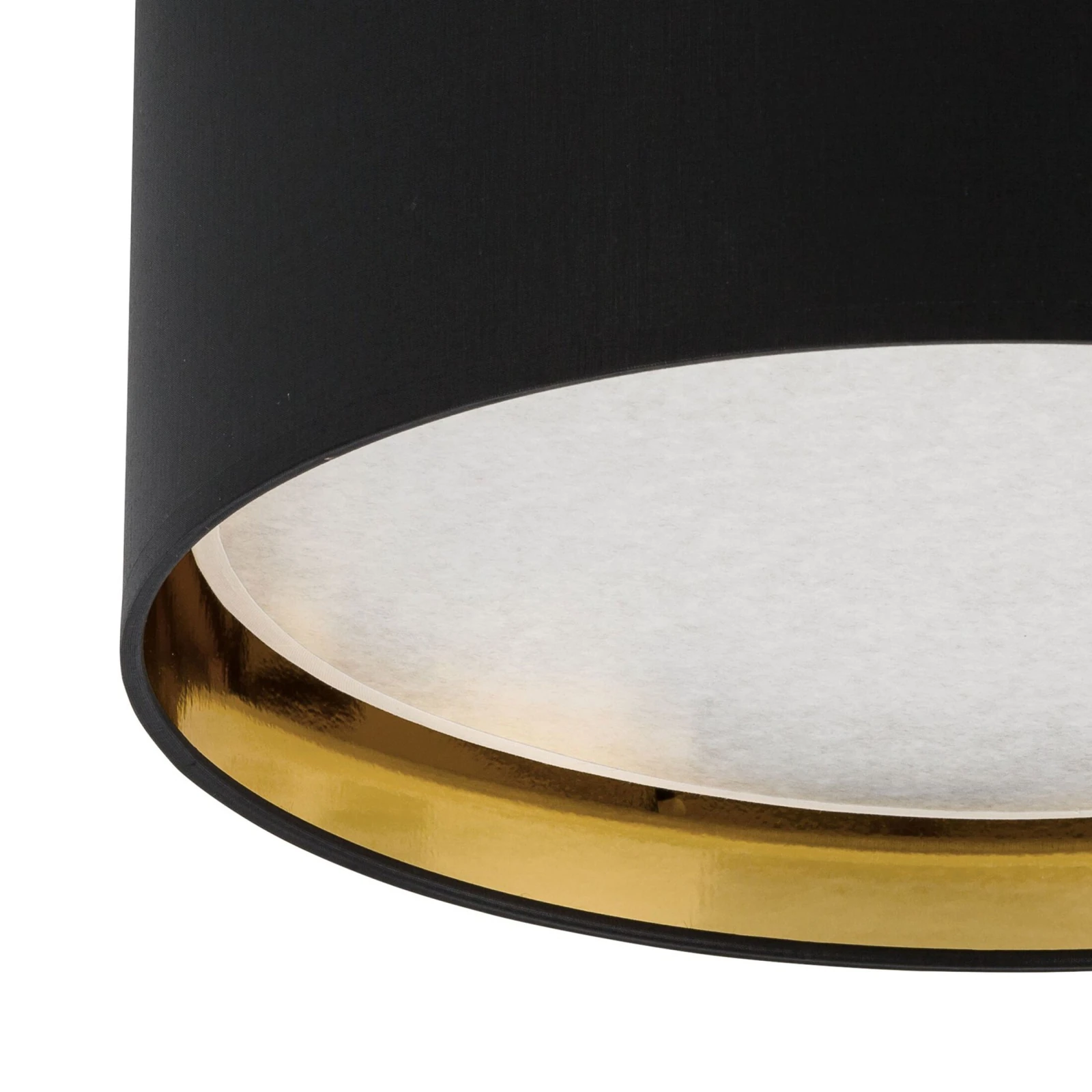 Ceiling light 4x15 W – round, black and gold, magnetic shades