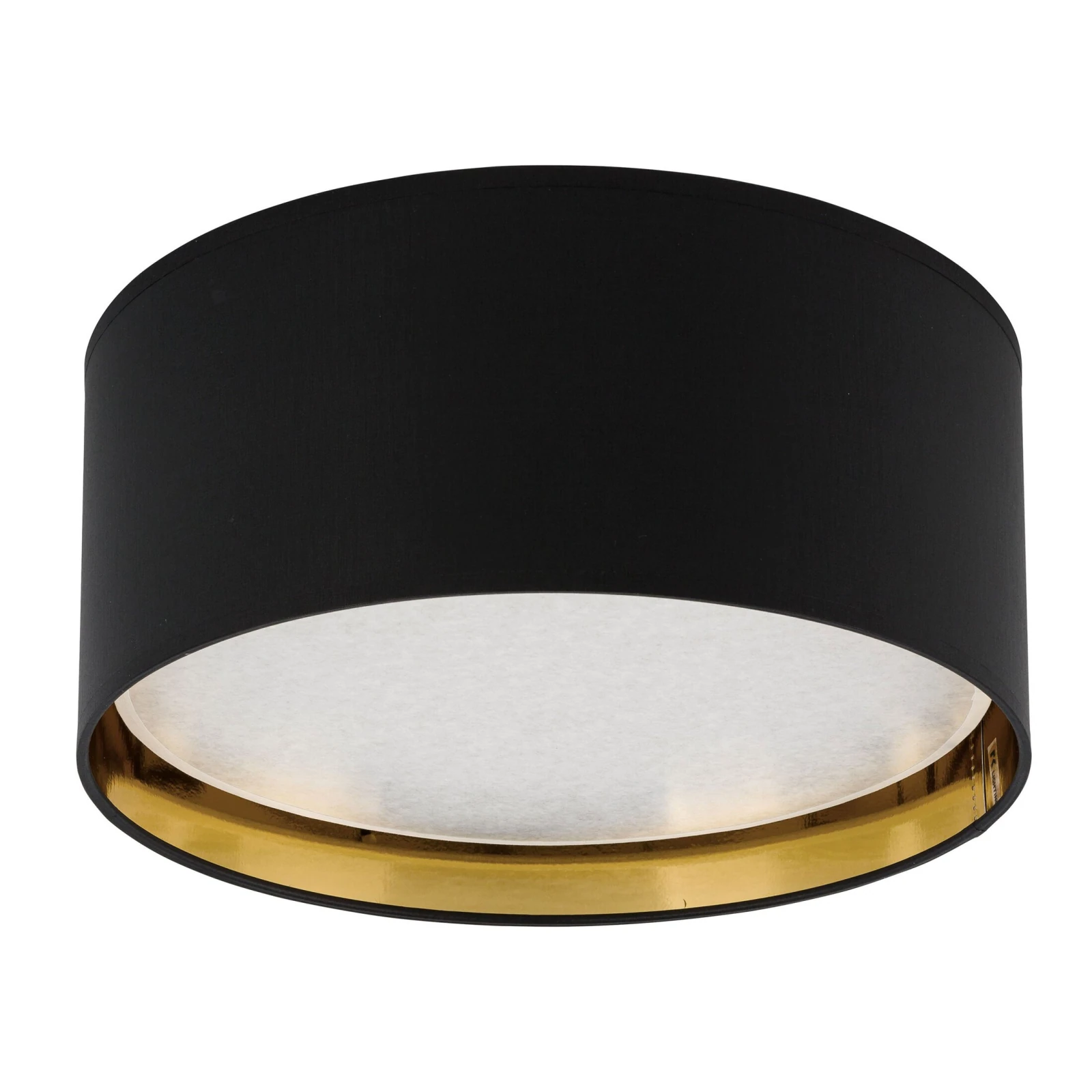 Ceiling light 4x15 W – round, black and gold, magnetic shades