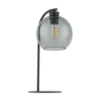 CUBUS table lamp – cube glass shade, graphite base - Image 5