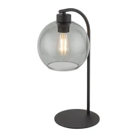 CUBUS table lamp – cube glass shade, graphite base - Image 6