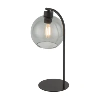 CUBUS table lamp – cube glass shade, graphite base - Image 9