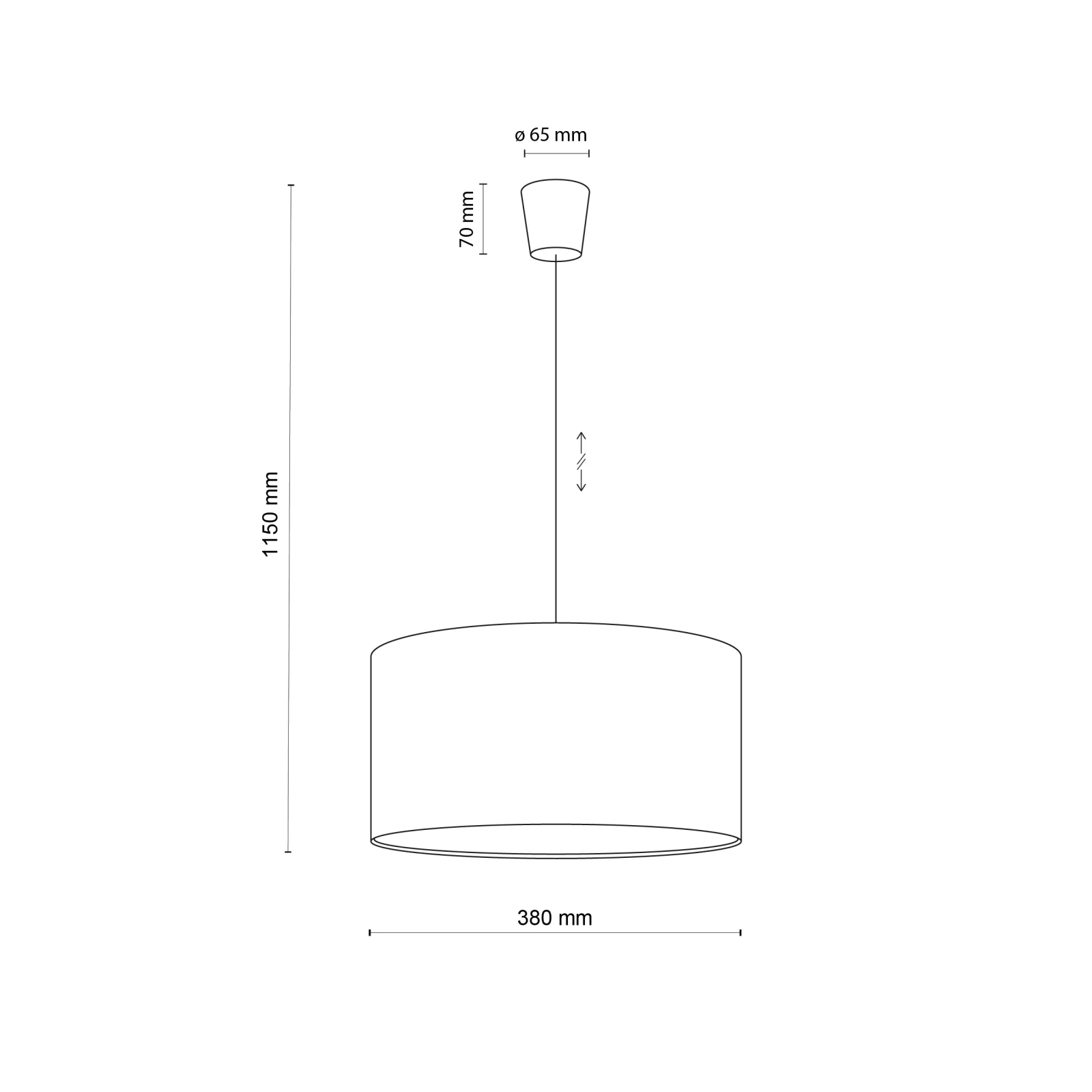 Pendant light 15 W – round, pink and white, kids room accent